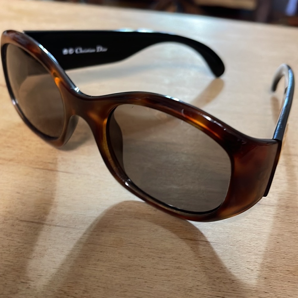 Vintage used Christian Dior Acetate Tortoise Gold Sunglasses Mod Naomi 14L - Picture 4 of 4